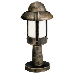 Pedestal lamp a-142385, brown brass, cast aluminium, opal...