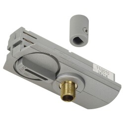 1-phase track-adapter, silvergrey, incl. strain relief