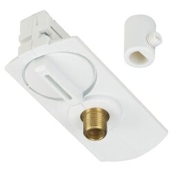 1-phase track-adapter, white, incl. strain relief