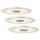 Einbauleuchten-Set Premium Line LED Whirl 6W Alu, Satin, 3er Set 1350lm