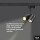 Leuchtenspot Bima für 3-Phasen Hochvolt-Stromschiene in matt schwarz, zweiflammig
