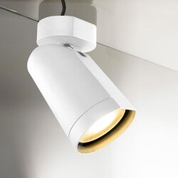 Wand- en plafondlamp Bilas in wit, enkelvoudig verlicht