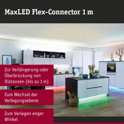 Function MaxLED Flex-Connector 1m Weiß Kunststoff