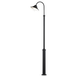 Modern led pole lamp made of aluminium in black and glass...