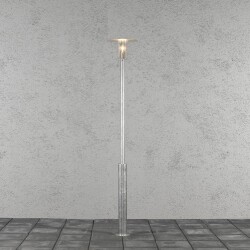 Robust pole lamp Mode in galvanised steel, e27 socket, ip54