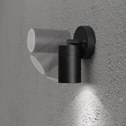 Schwenkbarer Wandspot Modena aus Aluminium in schwarz und...