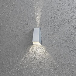 Moderne LED Wandleuchte aus Aluminium in grau, mit...