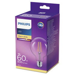 Philips LED Lampe ersetzt 60W, E27 Globe G93, klar...