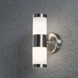 Stylish wall lamp Modena made of stainless steel and opal...