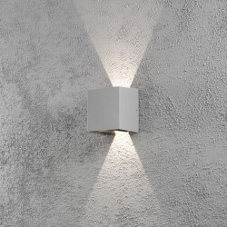 Flexible LED Wandleuchte Cremona aus Aluminium in grau...