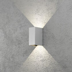 Flexible LED Wandleuchte Cremona aus Aluminium in grau...