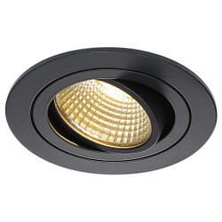 Single-flame LED recessed spotlight New Tria 1, clip-on...