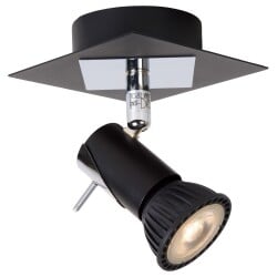 LED Deckenspot Brackx, GU10, chrom, schwarz, 1-flammig