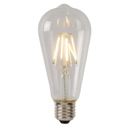 led bulb e27 st64 in transparent 5w 600lm