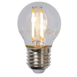 led bulb e27 drop - p45 in transparent 4w 400lm