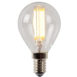 led bulb e14 drop - p45 in transparent 4w 400lm