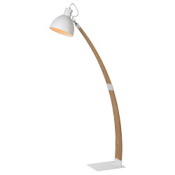 Floor lamp Curf in wood and metal, e27