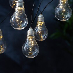 LED Solar Lichterkette Glow, Filament Glühbirne,...