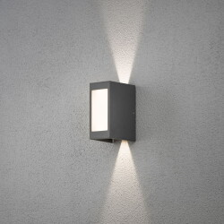 LED Wandleuchte Cremona, anthrazit, IP54, Up- and Downlight