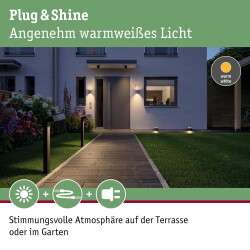 LED Plug & Shine Bodenaufbauleuchte in anthrazit IP67...