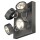 led-wand- en plafondlamp Kalu, rechthoekig, 4-vlam, 3000k, dimbaar, zwart, 60