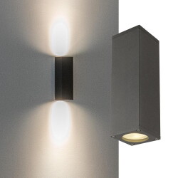 Theo Up and Down, gu10, wall lamp, anthracite, max 2x50W