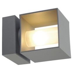 Square Turn, g9, outdoor wall light, silver-grey, max....