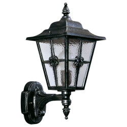 Wall lamp made of cast aluminium, cathedral glass, ip23, e27