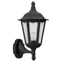 Wall lamp made of cast aluminium, cathedral glass, ip23, e27