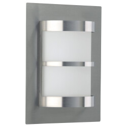 Wall lamp made of stainless steel, opal glass, e27, ip44,...