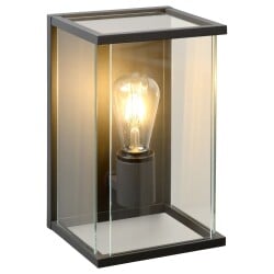 Claire exterior wall luminaire with glass cover