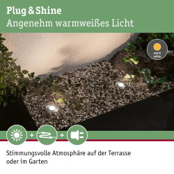LED Plug & Shine Mini Bodeneinbauleuchte in silber...