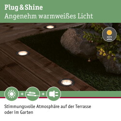 LED Plug & Shine Bodeneinbauleuchte in silber...