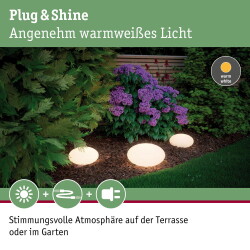 LED Plug & Shine Stein in weiß IP67...