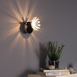 LED Wandleuchte Bloom in Silber 5W 300lm