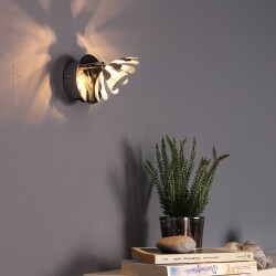 LED Wandleuchte Bloom in Silber 5W 300lm