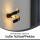 LED Wandleuchte Helix in Schwarz und Gold 6W 360lm 170mm