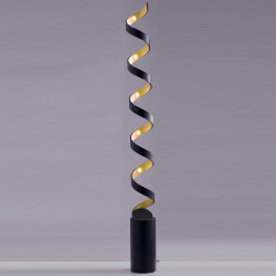 led floor lamp Helix in black and gold 30w 2400lm