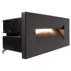 led recessed wall light Yvette iii in anthracite 8.4w...