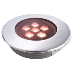 led Flat i recessed floor light in silver iP67