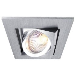 Recessed ceiling light cardan in silver 12v gu5,3