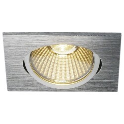 LED Deckeneinbauleuchte New Tria Eckig in Silber 7,3W 440lm
