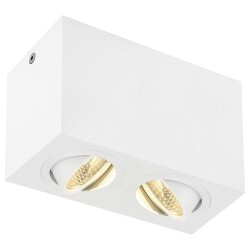 LED Deckenaufbauleuchte TriLEDo Double in Weiß 2x7W...