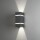 LED Außenwandleuchte Cremona aus Aluminium in Anthrazit Up- and Downlight