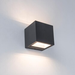 led wall lamp Gemini in anthracite 9w 800lm ip54