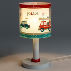 Childrens room table lamp Police with police motive...