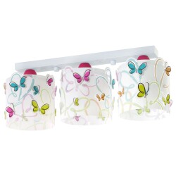 Childrens room ceiling lamp Butterfly 3xE27