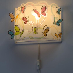 Childrens room wall lamp Butterfly e27