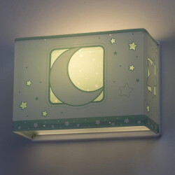 Kinderzimmer Wandleuchte Moonlight in Grün E27