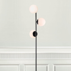 Floor lamp Lilly in black and white e14 3-flame